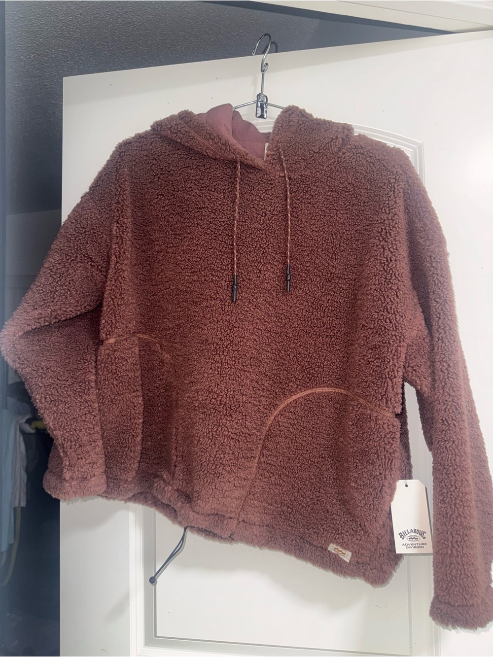 Billabong Women's Sherpa Hoodie in Chestnut Brown